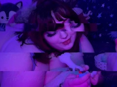 Stoner PuppyGirl Throats Knotted Fantasy Cock - Blair Barks