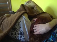 Step sister sucked quickly while parents were in the kitchen