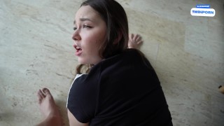 The anal plug was stuck in my ass, but my stepbrother helped me and fucked me