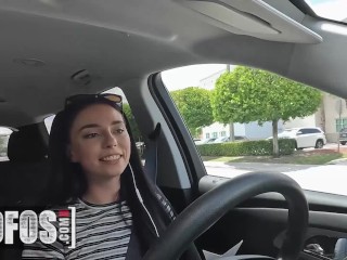 MOFOS - Naughty Uber Driver Gianna Ivy Gets Distracted by her Handsome Passenger JMac