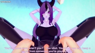 POV Hentai Footjob From Lucretia from AFK Arena