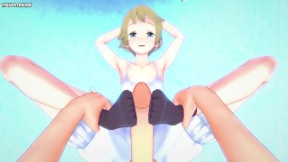 POV Hentai Footjob From Rosaline from AFK Arena