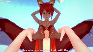 POV Hentai Footjob From Satrana from AFK Arena