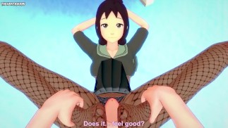 POV Hentai Footjob from Jin from Avatar