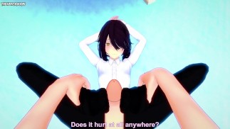 POV Hentai Footjob from Nayuta from Chainsaw Man