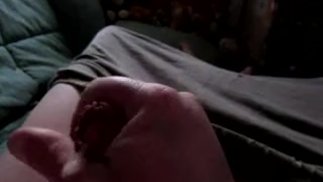 Masturbe (49) with one testicle