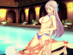 Belfast on bikini sex on the pool | 2 | Azur Lane | Full & POV on patreon: Fantasyking3