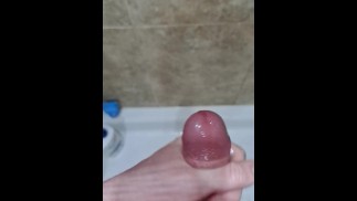 Huge Close up Cumshot in the shower