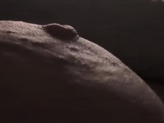 close up pinching my left nipple