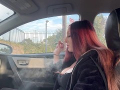 Italian Long Hair Big Boobs Artemisia Love 420 Smoke Sesh in the car OF @ ArtemisiaLove101
