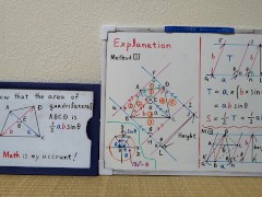 Show that the area of ​​quadrilateral ABCD is following.[JapanMath](Tits Job)