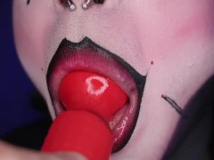 Drooling Freaky Slut likes Sucking on things HARD [Sound UP]