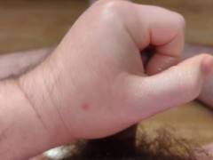 First Person View Of A Fat Naked Bear Sitting On The Floor Jerking Off And Cumming