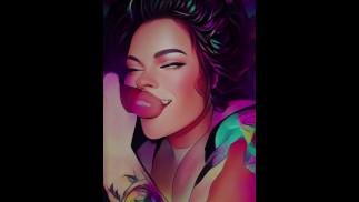 Animierte erotische Art Blowjob Zusammenstellung