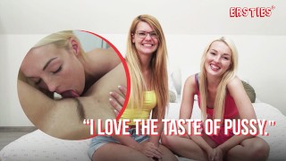 Before Grabbing The Magic Wand The Attractive Blondes Andy And Izzy Taste Each Other