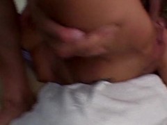 Intense double penetration for petite Asian woman with little breasts