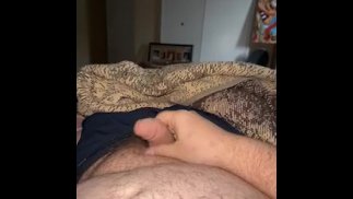 Solo male playing with duck