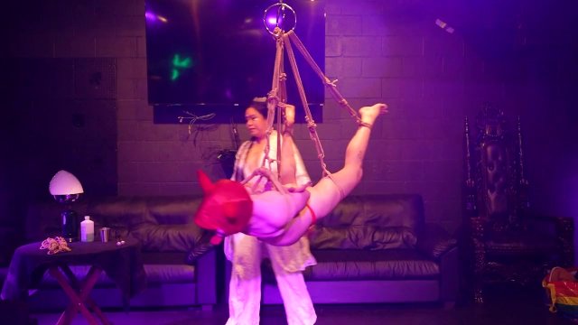 Dominatrix Mara Shibari Fire Play with Haskell Holland SILK Performance