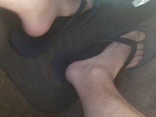 Male Feet while Driving