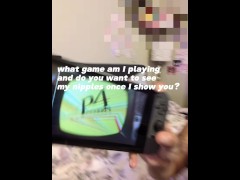 Chubby gamer girl flashes her tits - Screenshot 16 of 16 - Bbw