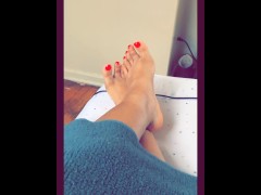 You like em' daddy? 😜😘 I painted them red for you. - Screenshot 16 of 16 - Feet