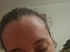 Neighbors MILF Wife Sucks My Cock After School Drop Off Line