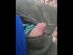 Naughty piss outside