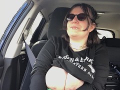 Nymeria Malfoy funny naked titty car ride