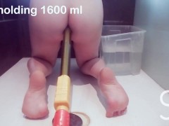 How much can I hold? Testing my Limits with the Enema Syringe - Full Video on Fansly and Manyvids