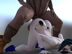 Teen Titans - Ravin Anal Fucked by huge Tattooed BBC African Man