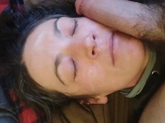 Spit and cum on my face