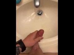 Cuming all over the sink