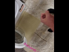 I decided to wash my clothes, but there is a nuance: I wash my clothes with my dick!