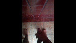 Shower cumshot