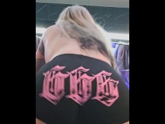 Shaking my Big Ass in Booty Shorts