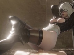 2B gracefully rides your cock . Nier Automata ❤ - Screenshot 13 of 16 - Tits