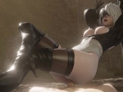 2B gracefully rides your cock . Nier Automata ❤ - Screenshot 8 of 16 - Tits