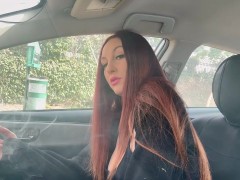 Italian Hot Long Hair Milf Artemisia Love Hot Solo 420 Smoke Fetish in the car OF@ArtemisiaLove101
