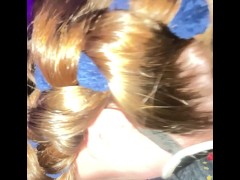 Amateur babes suck from Low Angle Blowjob