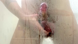 Waschen des Seifenschwanzes in der Dusche - weibliche POV vollständige Video keine Hände mit abspritzen