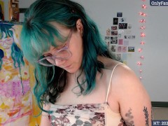 Painting another self portrait :) :) :)