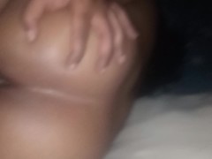 HARD MISSIONARY FUCK AND A SIDEWAYS CREAMPIE. HE CUMS SO FAST