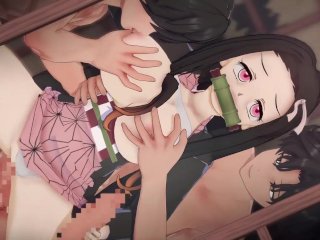 3D ( 1 Demon Slayer Kimetsu Nezuko Kamado gangbang2.