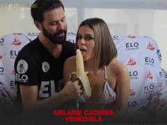 hot podcats with elo stung, sucks all the banana - EloPodcast & Melanie Caceres