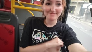 she almost got caught flashing her tits in public