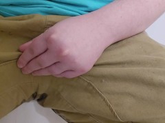 Masked FTM PuppyBoy WETS himself for FIRST TIME