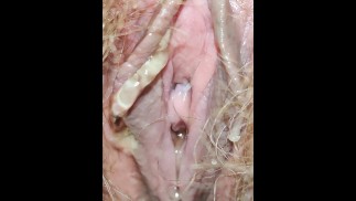 Point of view on Female Peeing Peephole mega Closeup