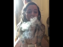 Smoking & Fucking With The Door Open - Full Video On OF - Screenshot 15 of 16 - Smoking Fetish