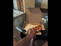 BIG BLACK UNCUT CUM PIZZA FOR YOU TO EAT
