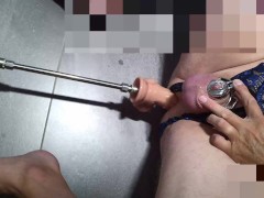 Nice slow fuck in chastity with small cum